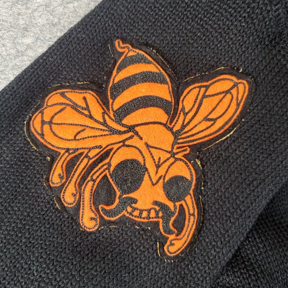 Vintage Appalachian Athletic House Cardigan Mens Small Black 1940s 50s Letterman - Picture 4 of 16